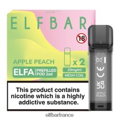 046VN4116 elfbar elfa dosette préremplie - 2 ml - 20 mg (paquet de 2) pêche aux pommes