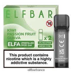 046VN4117 elfbar elfa dosette préremplie - 2 ml - 20 mg (paquet de 2) kiwi fruit de la passion goyave