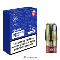 046VN4166 elfbar mate 500 p1 gousses préremplies - 20 mg (paquet de 2) mélange américain classique