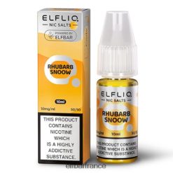 046VN4171 elfbar elfliq sels de nic - rhubarbe neige - 10ml-10 mg/ml classique