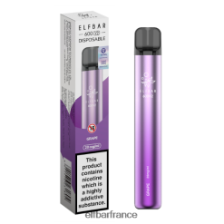 046VN42 Vape jetable elfbar 600v2 - 20 mg raisin