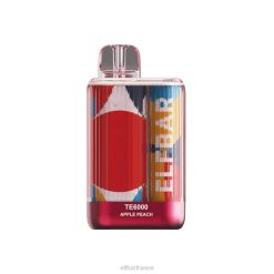 ELFBAR bouffées jetables de vape te6000 2PRT92 pêche aux pommes
