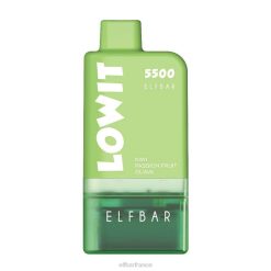 ELFBAR kit de dosettes préremplies lowit 5500 2%nic 2PRT124 kiwi fruit de la passion goyave