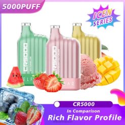 ELFBAR meilleure saveur vape jetable série cr5000 ice 2PRT20 glace à la pêche