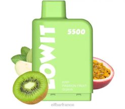 ELFBAR Pod prérempli Lowit 5500 bouffées 2%nic 2PRT139 kiwi fruit de la passion goyave