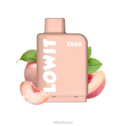 ELFBAR Pod prérempli Lowit 5500 bouffées 2%nic 2PRT144 pêche juteuse