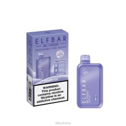 ELFBAR vape jetable nouveau bc10000 10000bouffées 2PRT51 glace aux raisins
