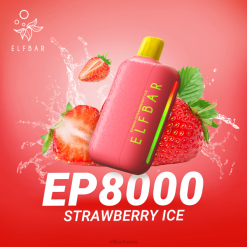 ELFBAR vape jetable nouvelles bouffées ep8000 2PRT76 glace à la fraise