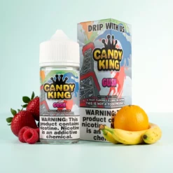 Candy King Gush eJuice - 100mL E-liquide Fraise, Orange