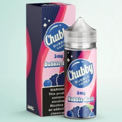 Chubby Bubble Razz eJuice 60ml Vape Bleu Framboise Bubblegum