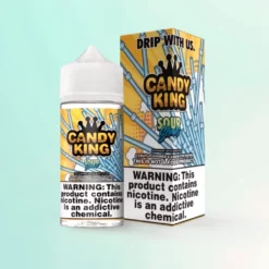E-liquide Candy King Sour Straws eJuice 100ml Framboise Bleue
