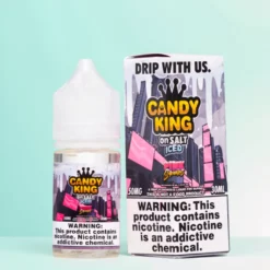 Candy King on Salt Glacé – Carrés Roses e-liquide